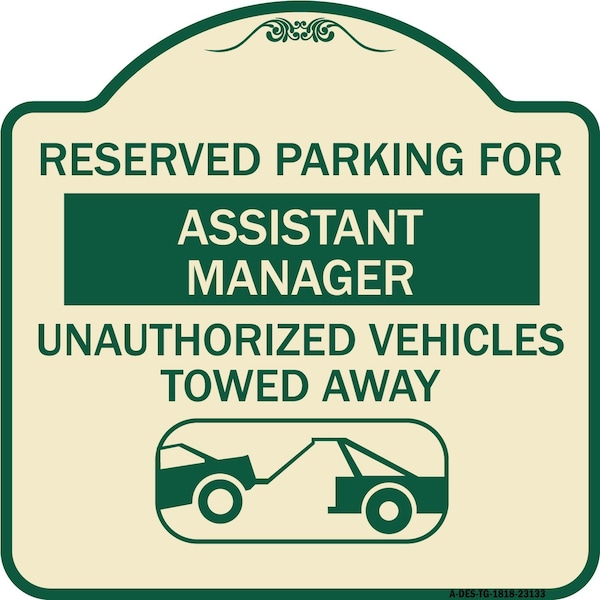 Reserved Parking for Assistant Manager Unauthorized Vehicles Towed Away, A-DES-TG-1818-23133